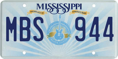 MS license plate MBS944