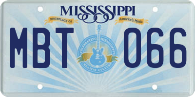 MS license plate MBT066