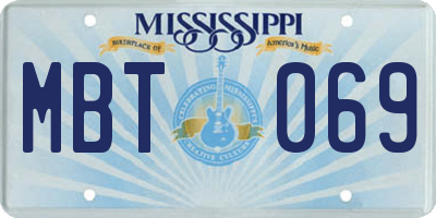 MS license plate MBT069