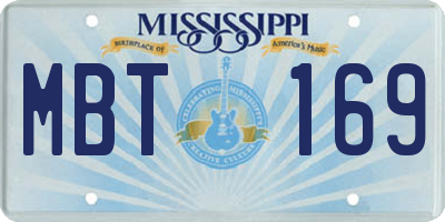 MS license plate MBT169