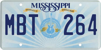 MS license plate MBT264