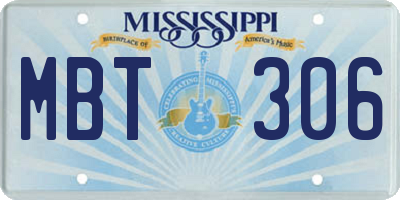 MS license plate MBT306