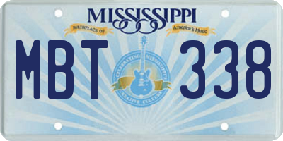 MS license plate MBT338