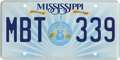 MS license plate MBT339