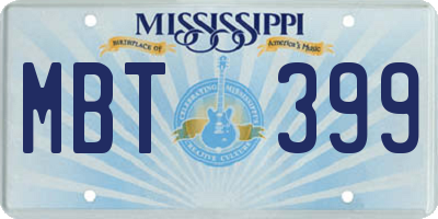 MS license plate MBT399
