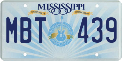 MS license plate MBT439