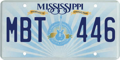 MS license plate MBT446
