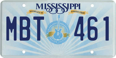 MS license plate MBT461