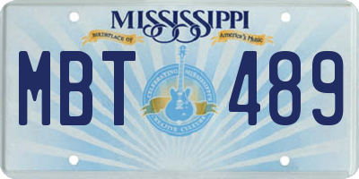 MS license plate MBT489