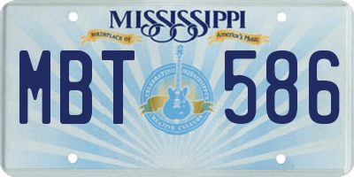 MS license plate MBT586
