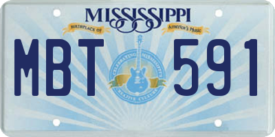 MS license plate MBT591