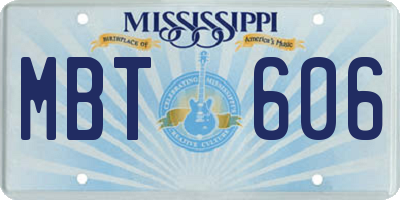 MS license plate MBT606