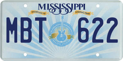 MS license plate MBT622
