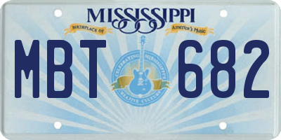MS license plate MBT682