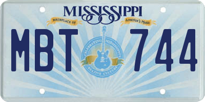 MS license plate MBT744