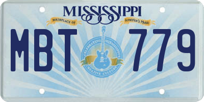 MS license plate MBT779