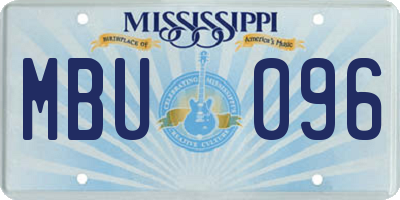 MS license plate MBU096