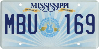 MS license plate MBU169