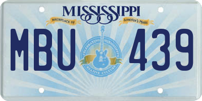 MS license plate MBU439