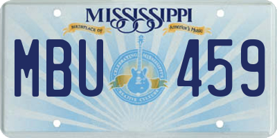 MS license plate MBU459