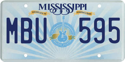 MS license plate MBU595