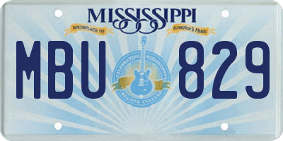 MS license plate MBU829