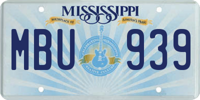MS license plate MBU939