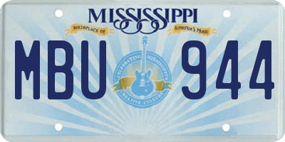 MS license plate MBU944