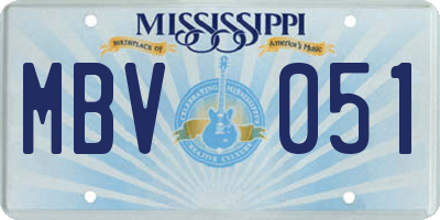 MS license plate MBV051