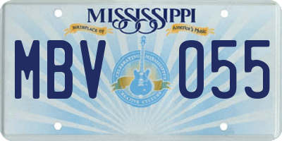 MS license plate MBV055