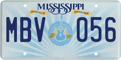 MS license plate MBV056