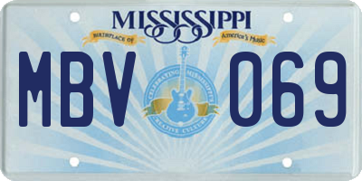 MS license plate MBV069