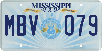 MS license plate MBV079