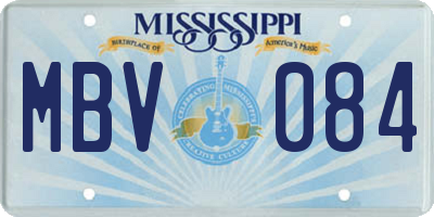 MS license plate MBV084