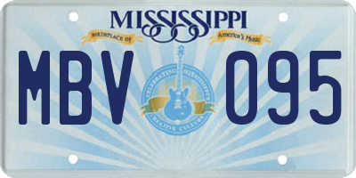MS license plate MBV095