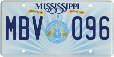 MS license plate MBV096