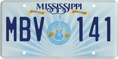 MS license plate MBV141
