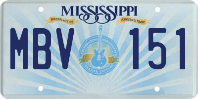 MS license plate MBV151