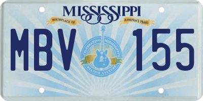 MS license plate MBV155