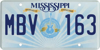 MS license plate MBV163