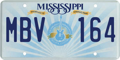 MS license plate MBV164