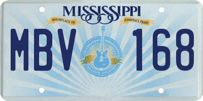 MS license plate MBV168