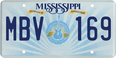 MS license plate MBV169