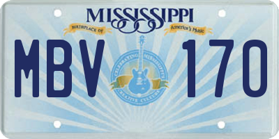 MS license plate MBV170