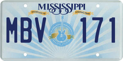 MS license plate MBV171