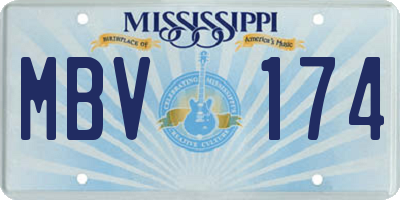 MS license plate MBV174
