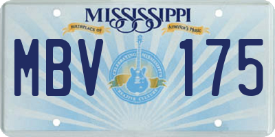 MS license plate MBV175