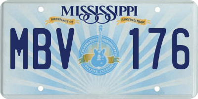 MS license plate MBV176