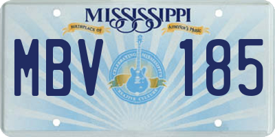 MS license plate MBV185