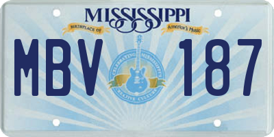 MS license plate MBV187